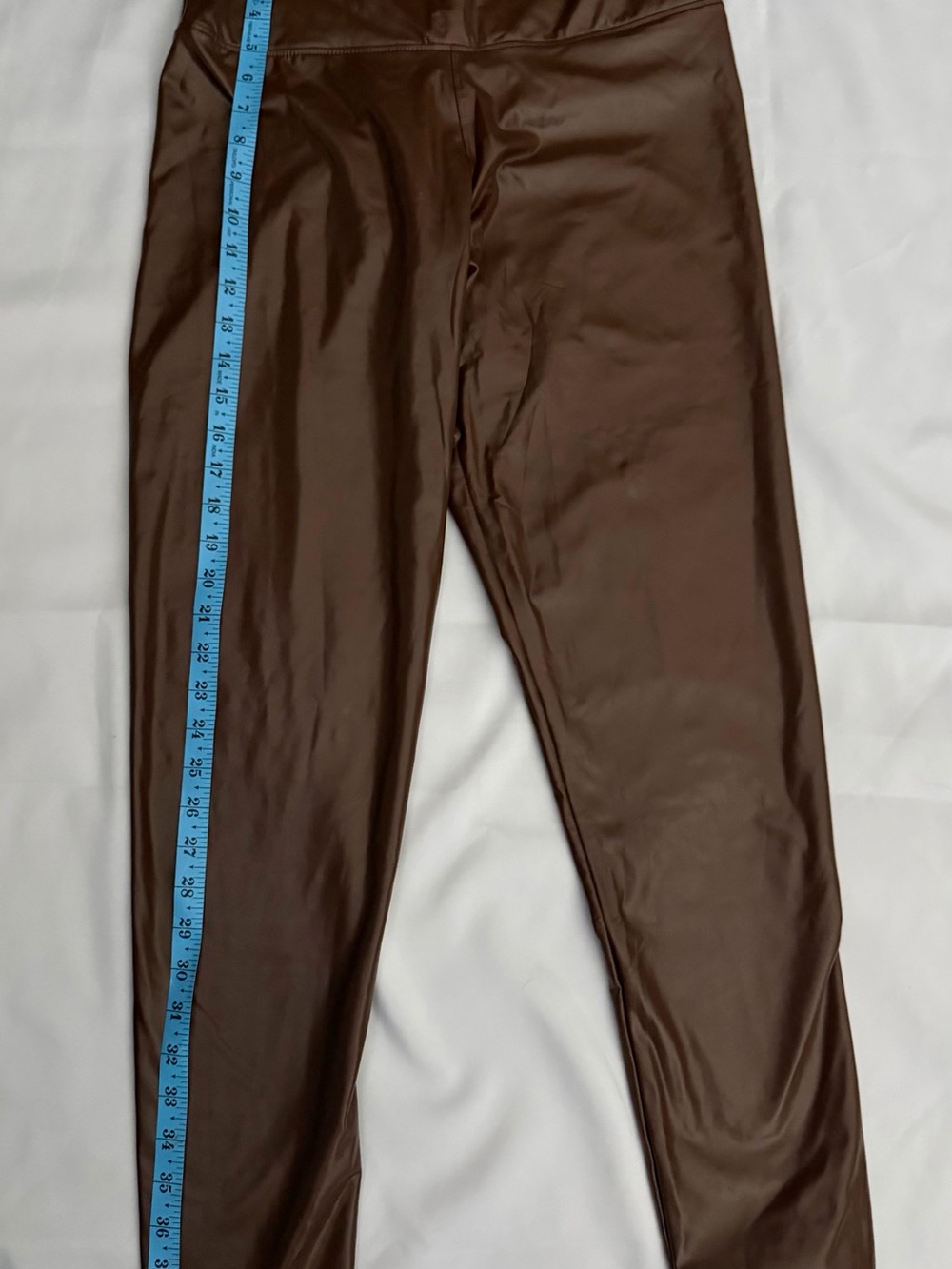 Women’s Brown Faux Leather Pants